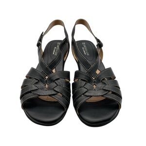 Naturalizer N5 comfort Black‎ Leather Women's Sandals size 7.5